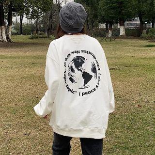 Oversize Pattern Sweatshirt