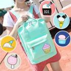 Ice Cream Printed Canvas Backpack