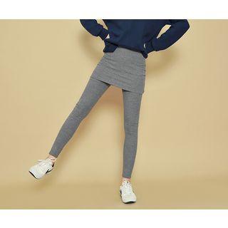 Inset Cotton Skirt Leggings