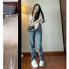 Distressed Baggy Jeans / Belt / Set