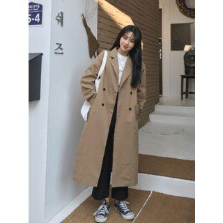 Pocket-side Double-breasted Coat