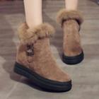 Fluffy Platform Short Boots