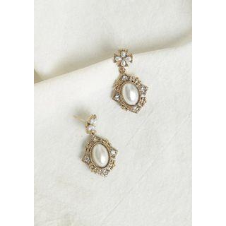 Faux-pearl Antique Dangle Earrings