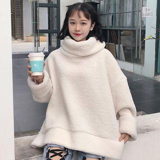 Fleece Turtleneck Sweatshirt