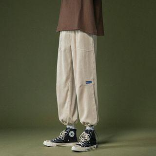 Corduroy Drawstring-cuff Pants
