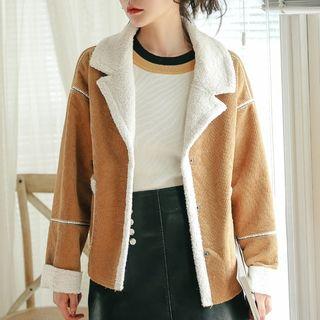 Fleece-lined Snap Button Jacket