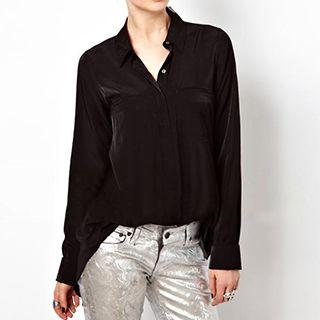 Slit Back Chiffon Shirt