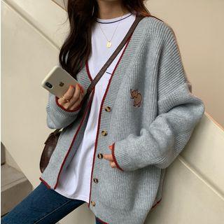 Elephant Embroidery Cardigan