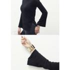 Mock-neck Bell-sleeve T-shirt