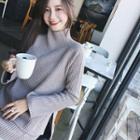 Set: Mock-neck Sweater + Maxi Knit Skirt