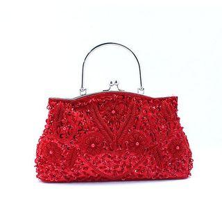 Embellished Kiss Lock Evening Handbag