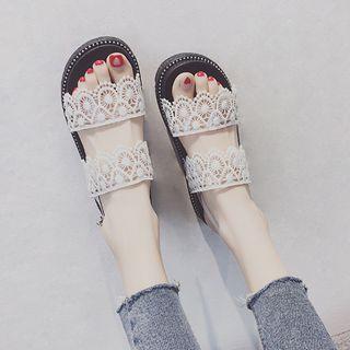 Lace Platform Sandals