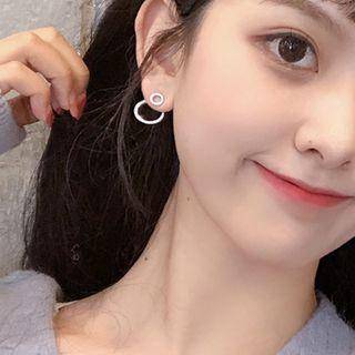 Metal Ring Stud Earring