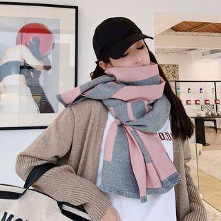 Lettering Colour Block Shawl