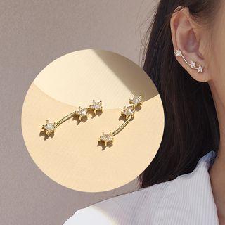Rhinestone Star Cuff Earring