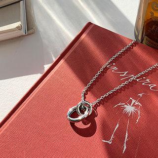 Ring Pendant Necklace Silver - One Size