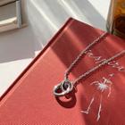 Ring Pendant Necklace Silver - One Size