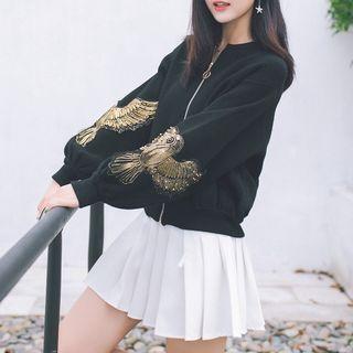 Peasant Embroidery Knit Jacket