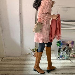 Frilled Tiered Mini Shift Dress