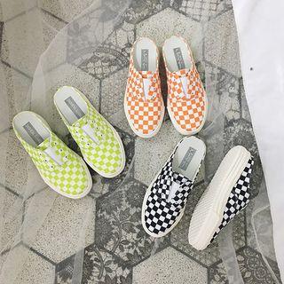Checker Sneaker Mules