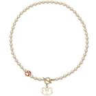 Faux Pearl Tiger Necklace Tiger - Faux Pearl - White - One Size