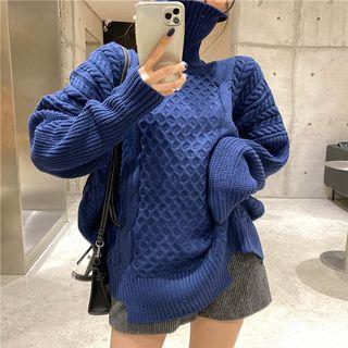 Turtleneck Sweater Sapphire Blue - One Size