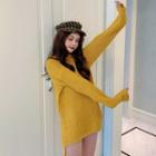 Irregular Hem Sweater Curcumin - One Size