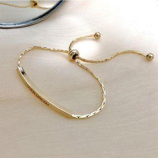 Lettering Alloy Bar Bracelet As Shown In Figure - One Size