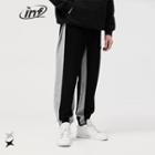 Unisex Drawcord Colorblock Jogger Pants