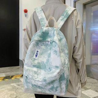 Canvas Tie-dye Print Backpack