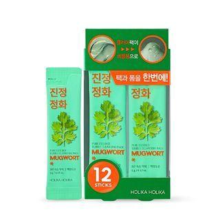 Holika Holika - Pure Essence Mugwort Bubble Cleansing Mask Set 5g X 12 Pcs