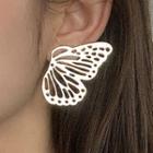 Butterfly Ear Stud 1 Pair - Gold - One Size