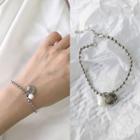 925 Sterling Shell Pendant Bracelet S007 - Silver - One Size