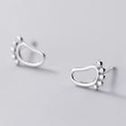925 Sterling Silver Feet Earring 1 Pair - S925 Silver - Silver - One Size