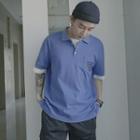 Short Sleeve Front-pocketed Polo Shirt