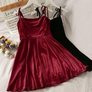 Velvet Sleeveless Mini Dress