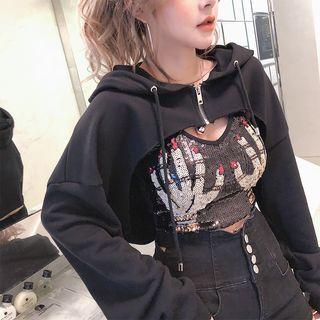 Cutout Plain Hoodies