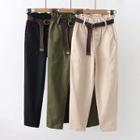 Paperbag Waist Tapered Pants With Belt