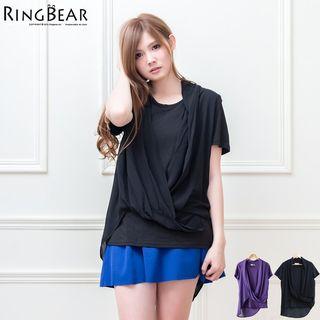 Short Sleeve Draped Top