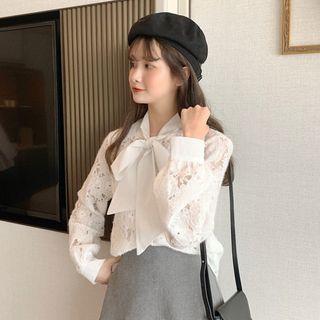 Ribbon-bow Lace Top