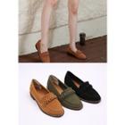 Braided Faux-suede Loafers