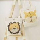 Lion / Tiger Print Canvas Lunch Bag