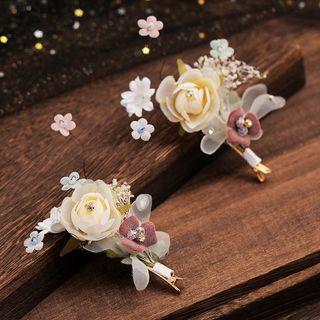 Wedding Flower Hair Clip 1 Pair - One Size