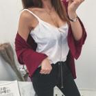 Scoop-neck Knotted-strap Top
