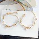 Faux Crystal Faux Pearl Bracelet