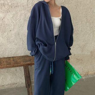 Plain Zipped Jacket / Sweatpants