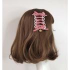 Plaid Ribbon Lace Up Hair Clip
