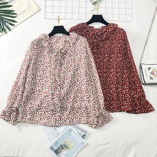 Loose-fit Ruffled Floral Shirt