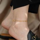 Bead Stainless Steel Anklet Anklet - Gold - One Size