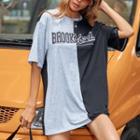 Short-sleeve Loose Fit Lettering Top
